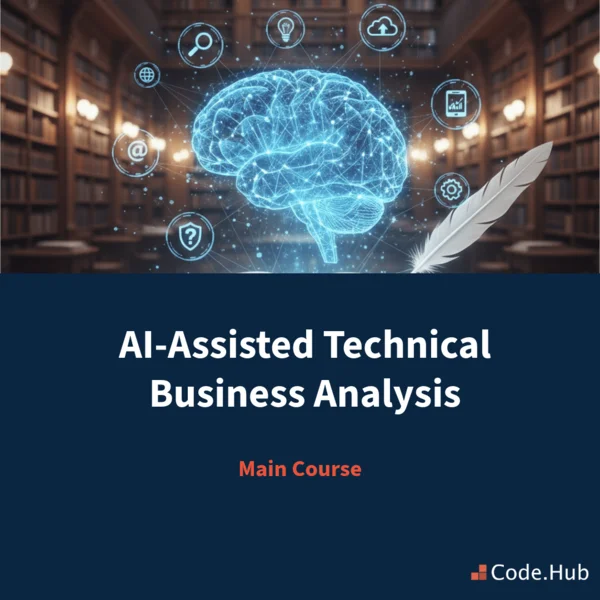 AI-Assisted Technical Business Analysis course cover by Code.Hub