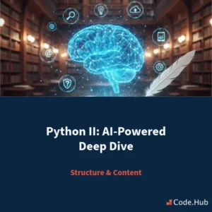 Glowing AI brain with Python course title overlay